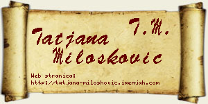 Tatjana Milošković vizit kartica